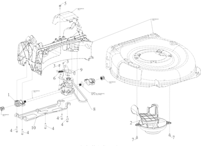 Drive Diagram and Parts List for SC500K (12AVP2KL710)(2023) Cub Cadet Lawn Mower